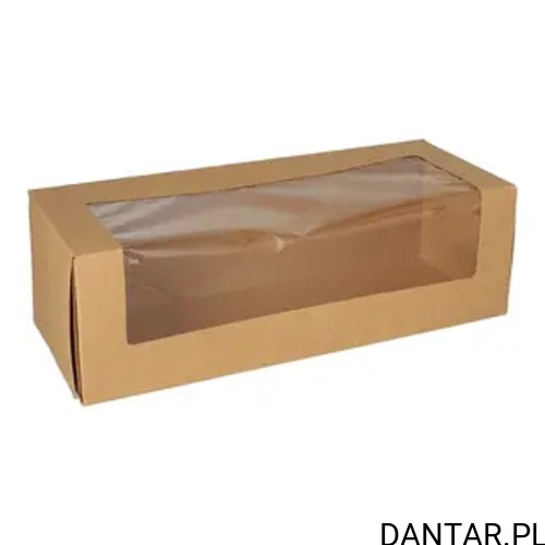 Pojemnik na ciasto z okienkiem PLA 10x32x12cm Papstar a25/4 89817 (SUP)