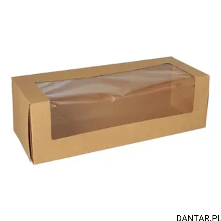 Pojemnik na ciasto z okienkiem PLA 10x32x12cm Papstar a25/4 89817 (SUP)