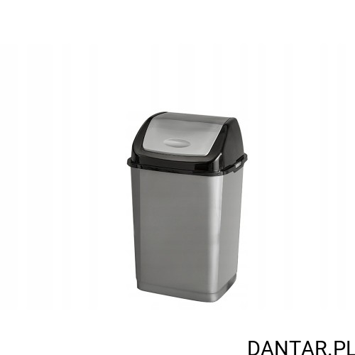 Kosz na śmieci plastikowy Binio 5 l antracytowy