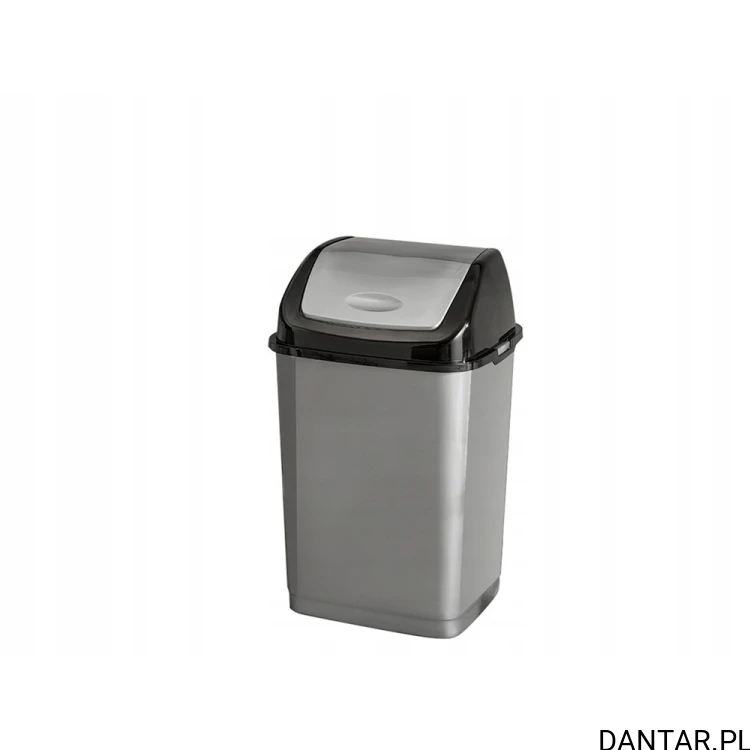 Kosz na śmieci plastikowy Binio 5 l antracytowy