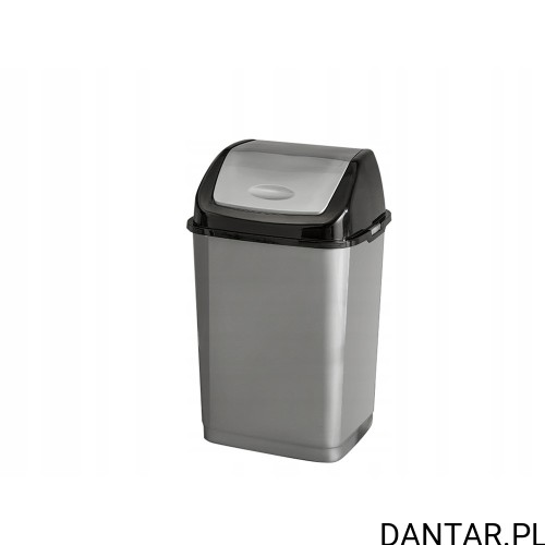 Kosz na śmieci plastikowy Binio 18 l antracytowy