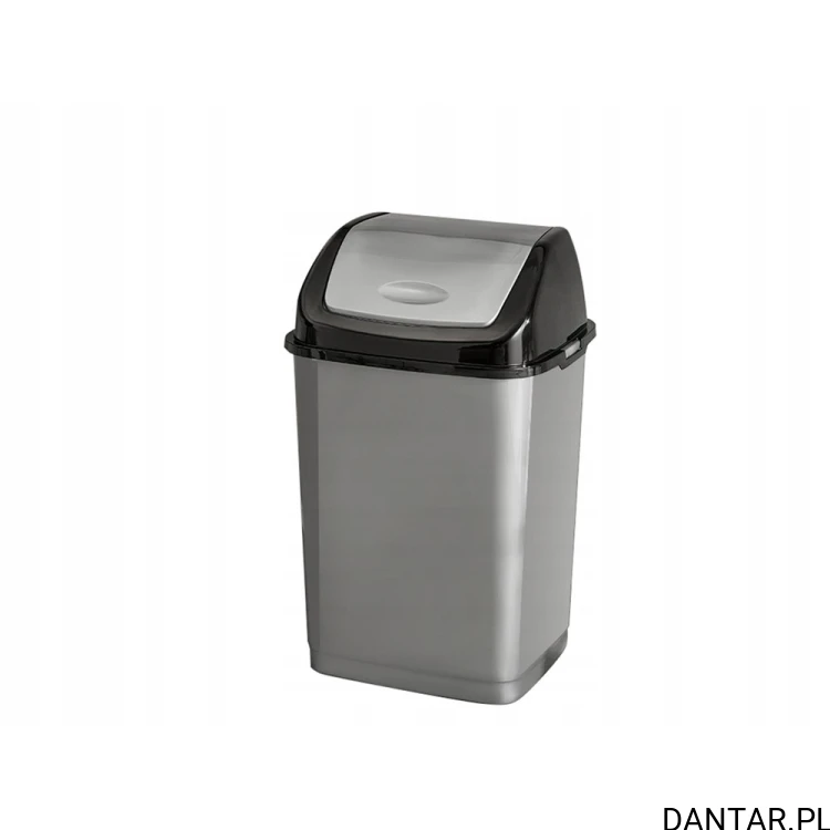 Kosz na śmieci plastikowy Binio 18 l antracytowy