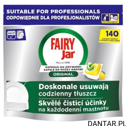 Kapsułki do zmywarek Fairy Jar Lemon a140/2