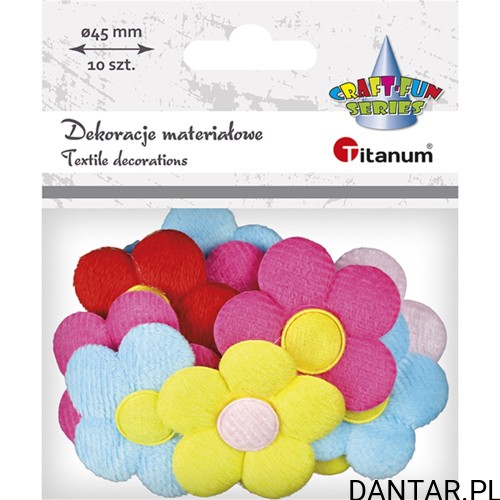 Dekoracje materiałowe kwiaty 45mm Titanum a10 EAN 5903714513406