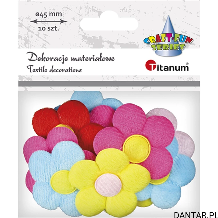 Dekoracje materiałowe kwiaty 45mm Titanum a10 EAN 5903714513406