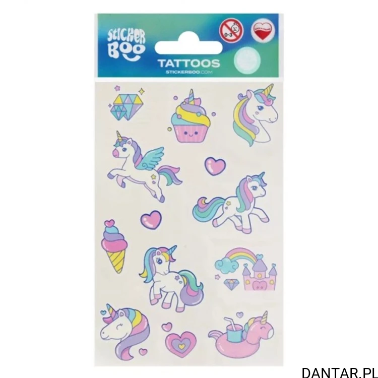 Tatuaże mini unicorn Sticker Boo EAN 5905523687439