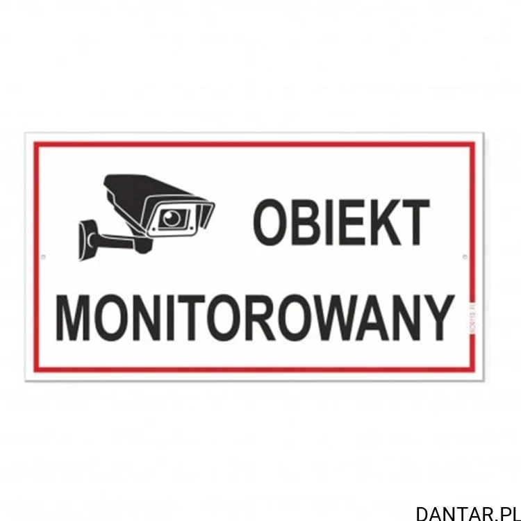 Tabliczka Obiekt monitorowany 30,5x16,5cm Korfed  EAN 8448824004569