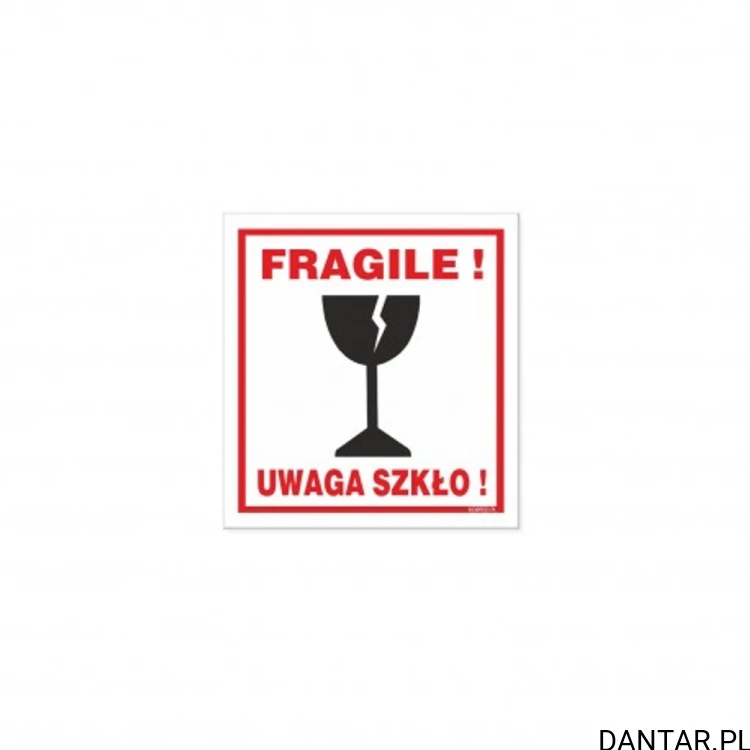 Naklejka Uwaga Szkło !!! Korfed a1 EAN 5710951810171