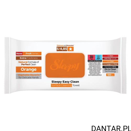 Chusteczki nawilżające czyszczące Sleepy Easy orange a100/6 EAN 8682241224609