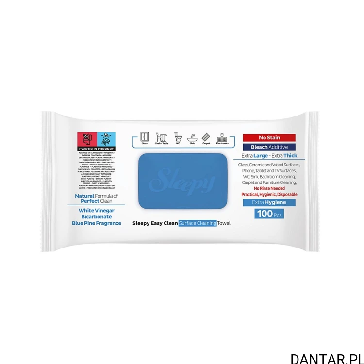 Chusteczki czyszczące Sleepy Easy Clean Bleach 100 sztuk a100/6 EAN 8682241212613