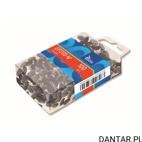 Pinezki Tetis GP200-V czarne 100 sztuk a100/12 EAN 5906858028287