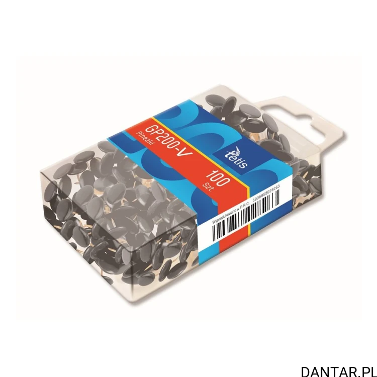 Pinezki Tetis GP200-V czarne 100 sztuk a100/12 EAN 5906858028287