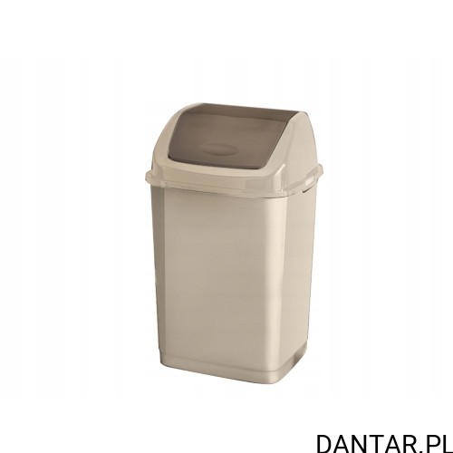 Kosz na śmieci plastikowy Binio 35 l kremowy EAN 5904036610194