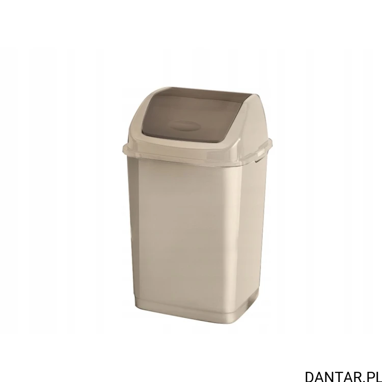 Kosz na śmieci plastikowy Binio 35 l kremowy EAN 5904036610194