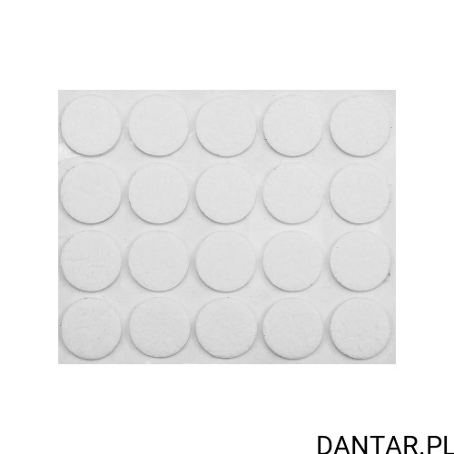 Podkładki filcowe śr 20mm białe a20 74831 EAN 5906083748318