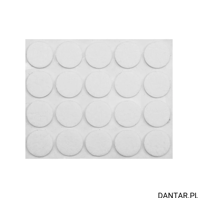 Podkładki filcowe śr 20mm białe a20 74831 EAN 5906083748318