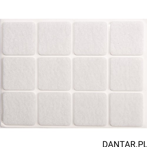 Podkładki filcowe 28x28mm białe a12 74843 EAN 5906083748431