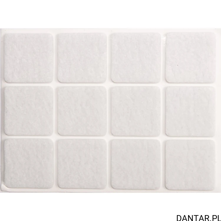 Podkładki filcowe 28x28mm białe a12 74843 EAN 5906083748431