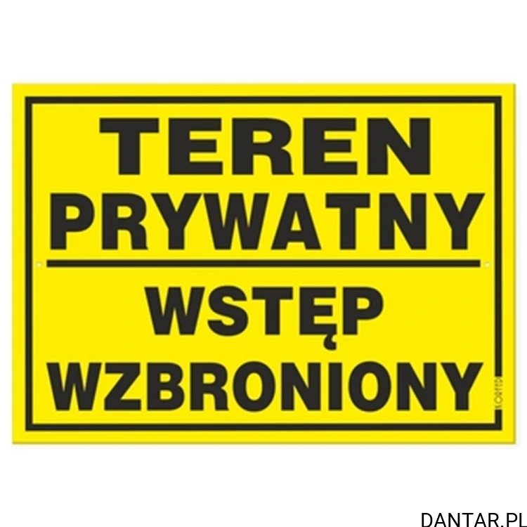 Tabliczka Teren prywatny wstęp wzbroniony 25 x 35 cm Korfed EAN 5788232210231