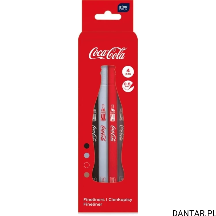 Cienkopisy Coca-Cola Interdruk 4 kolory a4/12 EAN 5902277382955