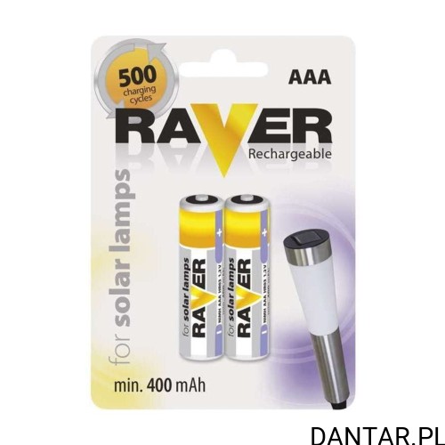 Akumulatorki Raver solar HR03 400mah a2