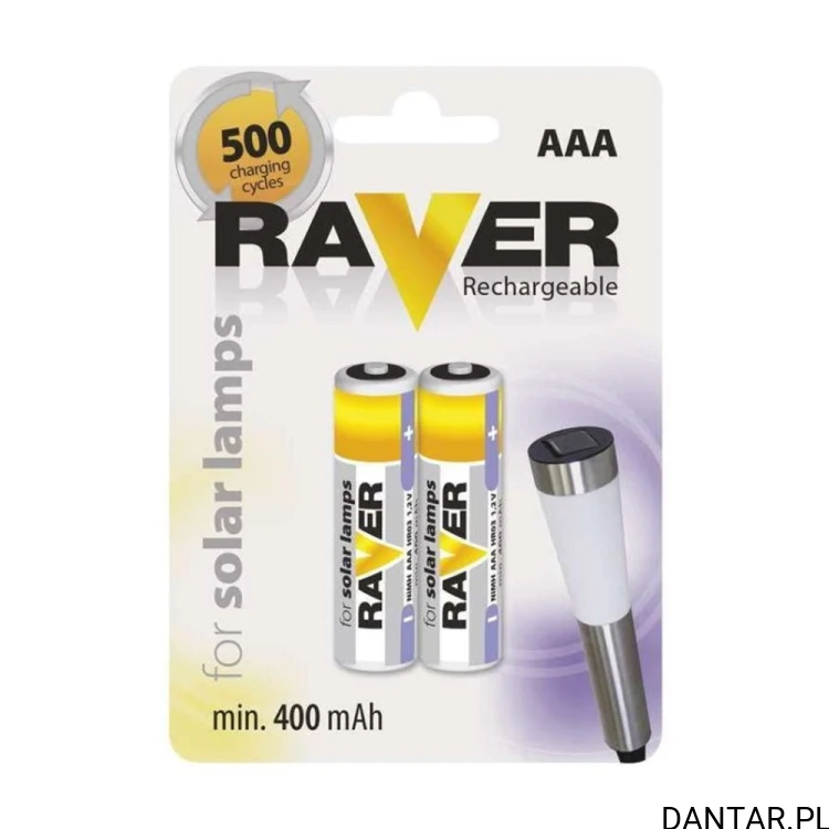 Akumulatorki Raver solar HR03 400mah a2