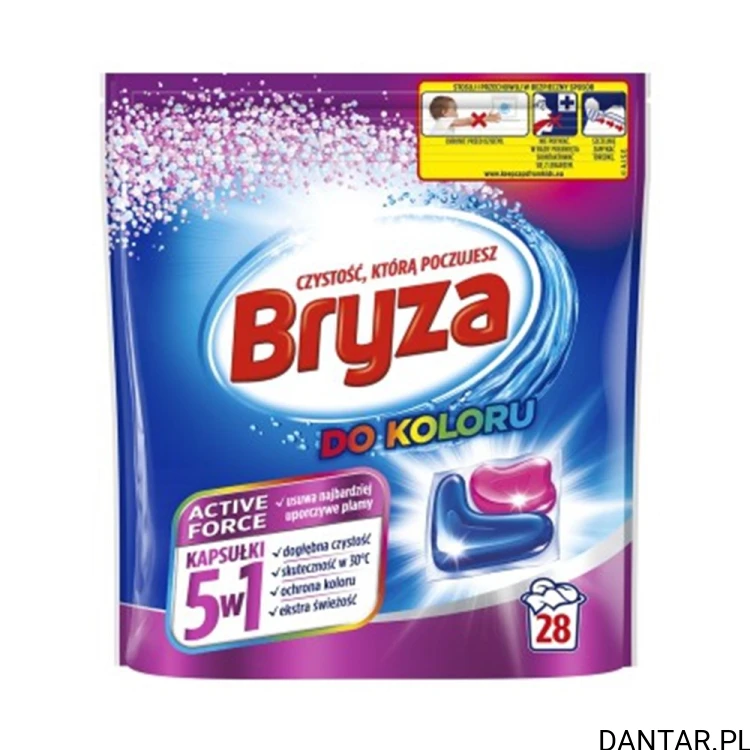 Kapsułki do prania Bryza Active Force 5w1 do koloru a28