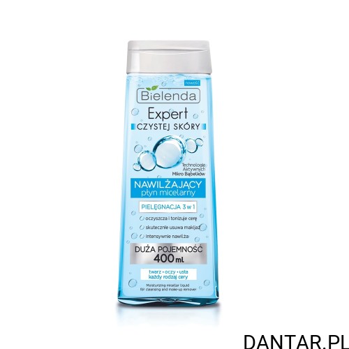 Płyn micelarny Bielenda Expert Czystej Skóry nawilżający 3w1 400 ml a1/12