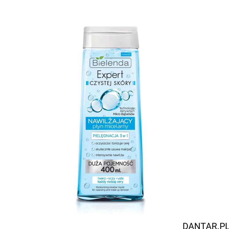 Płyn micelarny Bielenda Expert Czystej Skóry nawilżający 3w1 400 ml a1/12
