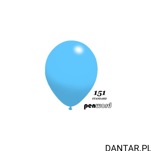 Balony lateksowe Penword jasnoniebieskie 10 cali 100 sztuk