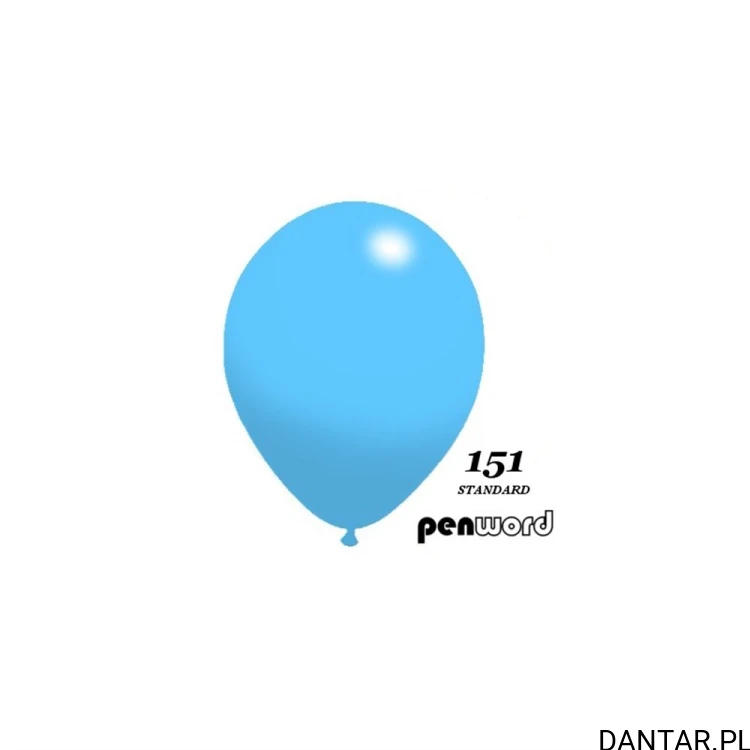 Balony lateksowe Penword jasnoniebieskie 10 cali 100 sztuk