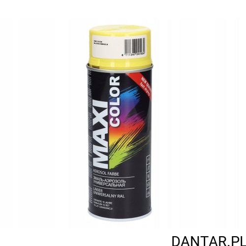 Lakier Maxi Color RAL 1018 żółty połysk 400 ml, puszka