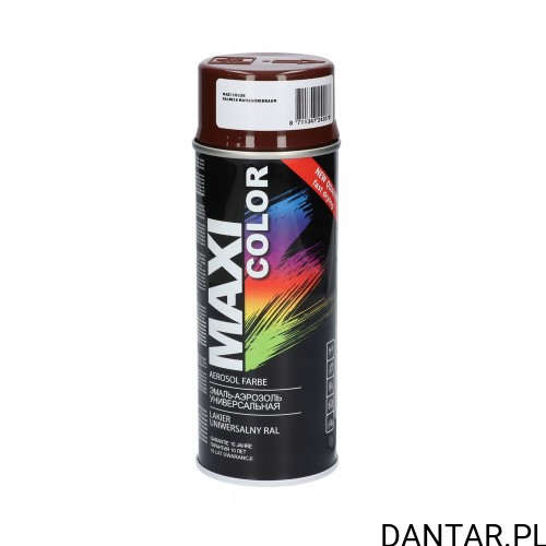 Lakier Maxi Color RAL 8016 brązowy połysk 400 ml, puszka