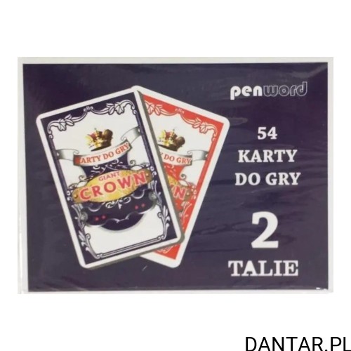 Zestaw 2 talii kart do gry Penword po 54 karty a2
