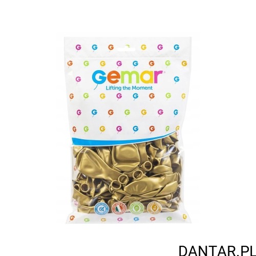 Balony metalizowane złote Dorato Gemar GM90 26 cm a100