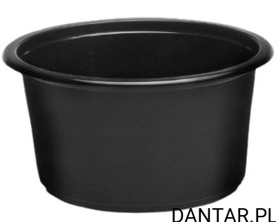 Czarny okrągły pojemnik KGL na zupę 450 ml