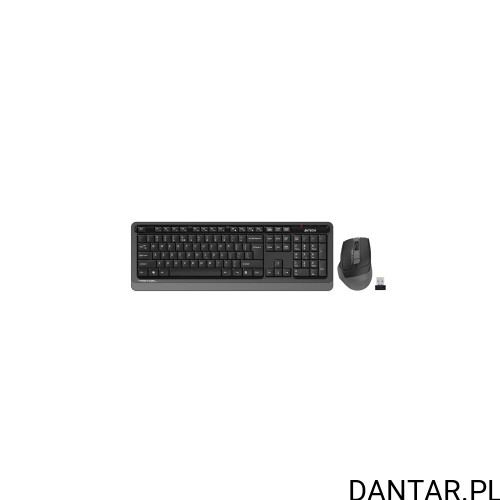 Szary zestaw A4Tech FStyler FG1035 z klawiaturą, myszą i nanoodbiornikiem USB