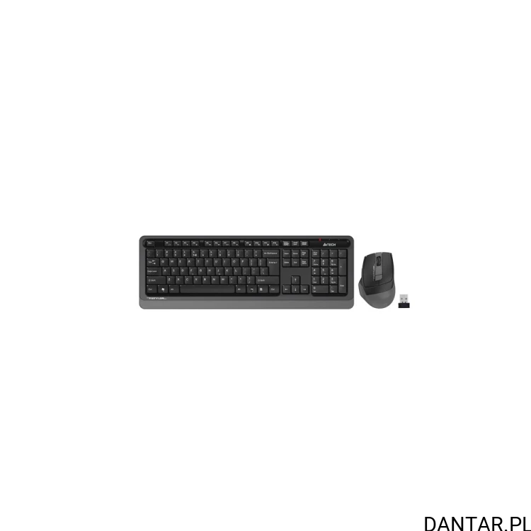 Szary zestaw A4Tech FStyler FG1035 z klawiaturą, myszą i nanoodbiornikiem USB