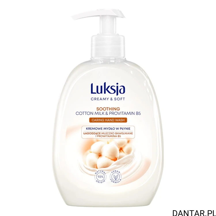 Mydło w płynie Luksja Creamy & Soft Cotton Milk 500 ml z pompką