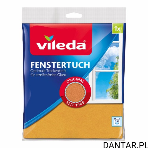 Opakowanie jednej pucerki okiennej Vileda Fenstertuch