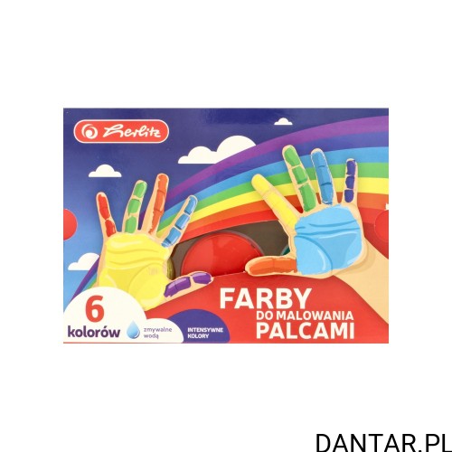 Farby do malowania palcami Herlitz 6 kolorów 40 ml