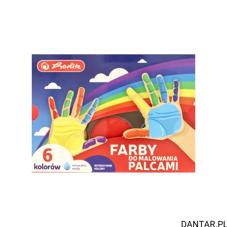Farby do malowania palcami Herlitz 6 kolorów 40 ml