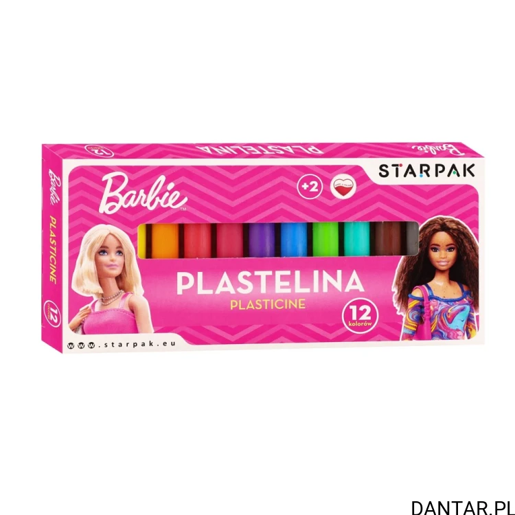 Plastelina Barbie Starpak 12 kolorów w różowym opakowaniu