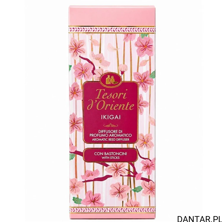 Dyfuzor Tesori d'Oriente Ikigai 200 ml, opakowanie z patyczkami