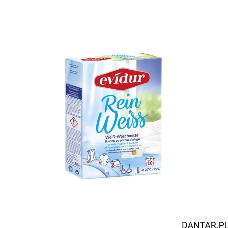 Pudełko proszku Evidur Rein Weiss 600 g do prania białych tkanin