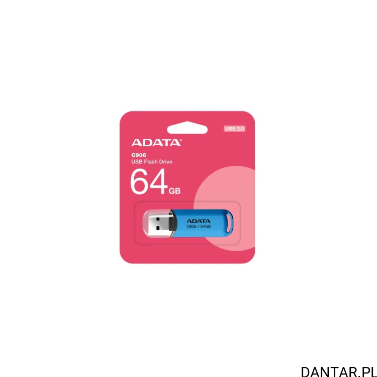 Niebieski pendrive ADATA C906 64 GB w opakowaniu jednostkowym USB 2.0