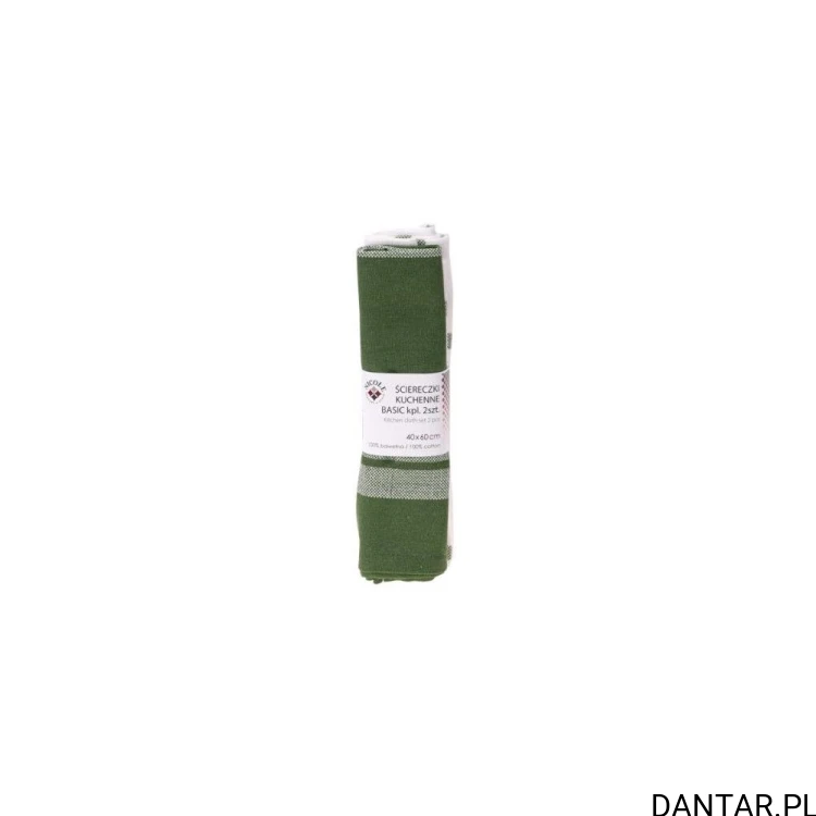 Dwupak ściereczek Nicole BASIC 40x60 cm, wzór 6, zielono-biała krata