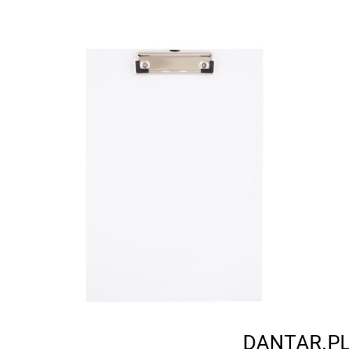 Biała deska clipboard D.rect A4 z metalowym klipsem
