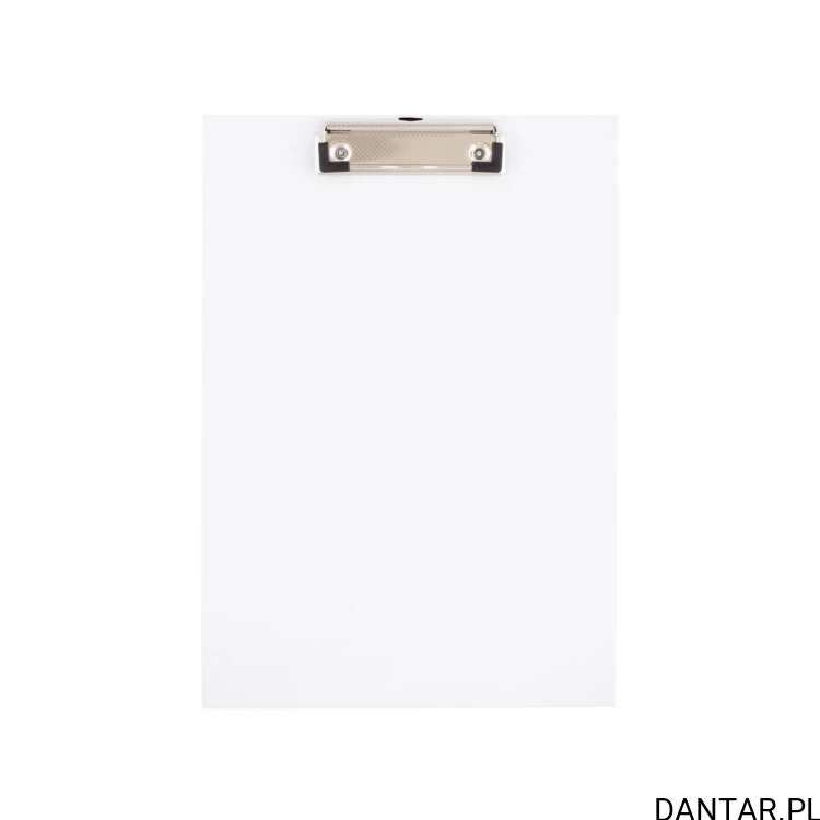 Biała deska clipboard D.rect A4 z metalowym klipsem