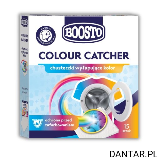 Opakowanie Chusteczki wyłapujące kolor Boosto Colour Catcher, 15 sztuk